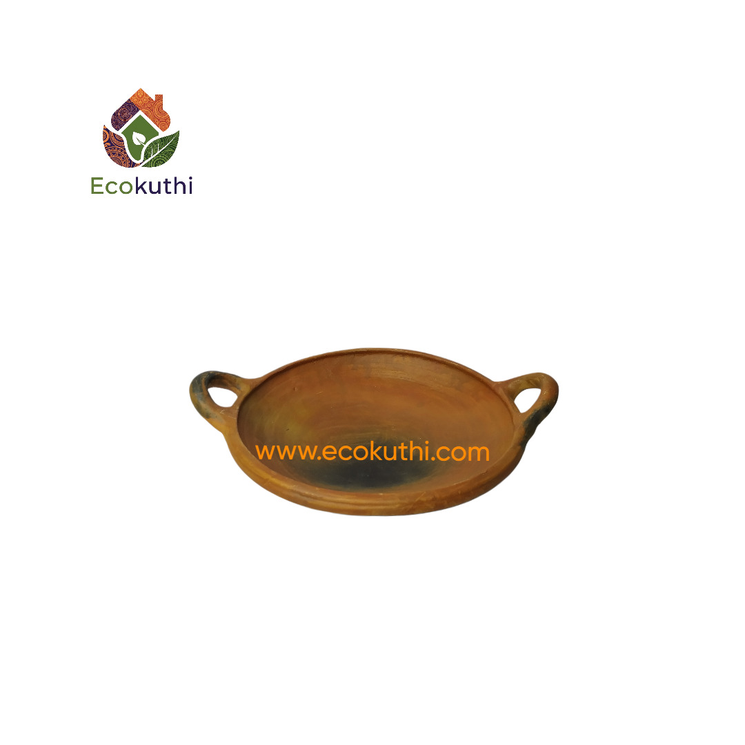 হ্যান্ডেলসহ প্রিমিয়াম মাটির রুটি তাওয়া - Premium Clay Ruti Tawa with Handle